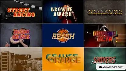 Universal 3D Text Effects Titles template preview