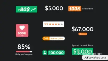 Universal Number Counter Elements template preview