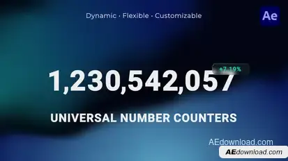 Universal Number Counters Logo Stings template preview