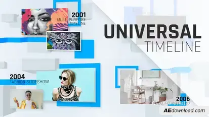 Universal Timeline Video Displays template preview