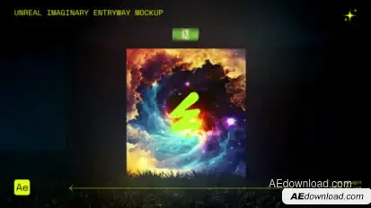 Unreal Imaginary Entryway Mockup Video Displays template preview