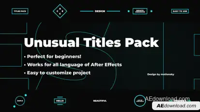 Unusual Titles Pack | After Effects Titles template preview