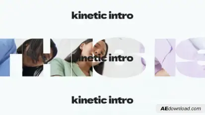Upbeat Kinetic Intro Openers template preview