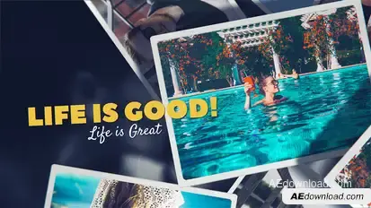 Upbeat Photo Collage Video Displays template preview