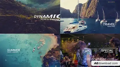 Upbeat Summer Slideshow Reel Video Displays template preview