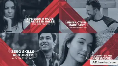 Upbeat Testimonials Openers template preview