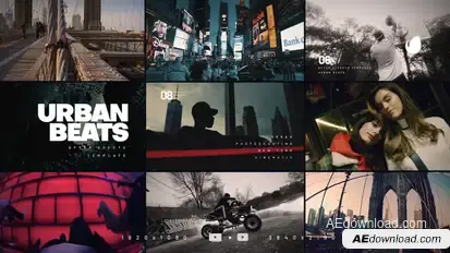 Urban Beats Video Displays template preview