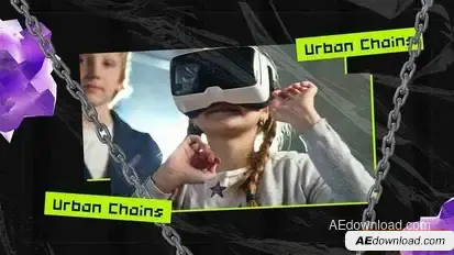Videohive Urban Chain Gaming Slideshow Video Displays template preview