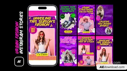 Urban Fashion Instagram Stories Product Promo template preview