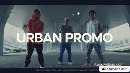 Urban Glitch Intro Openers template preview