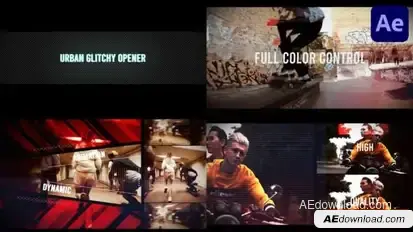Videohive Urban Glitchy Opener for After Effects Openers template preview