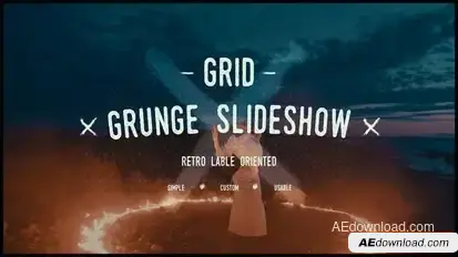 Urban Grunge Grid Slideshow Openers template preview