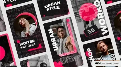 Urban Grunge Stories Openers template preview