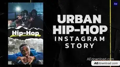 Urban Hip-Hop Story & Reels Openers template preview