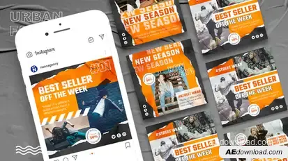 Urban Instagram Post Template Product Promo template preview