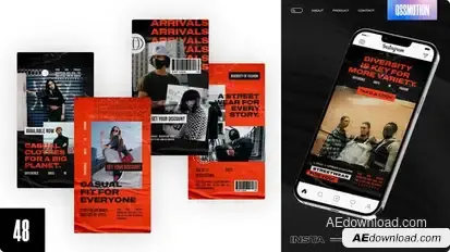 Urban Life Streetwear Instagram Stories Video Displays template preview