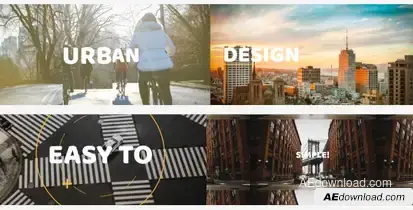 Urban Opener Video Displays template preview