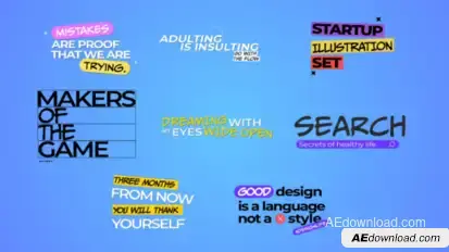 Urban Pop Typography Titles template preview
