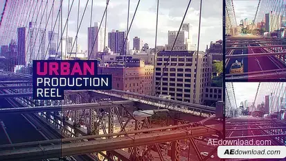 Urban Production Reel Video Displays template preview