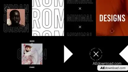 Urban Promo Intro Video Displays template preview