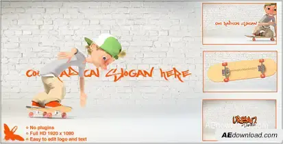 Urban Skate Logo Logo Stings template preview