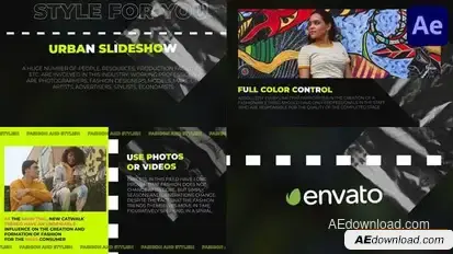 Urban Slideshow for After Effects Openers template preview