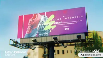 Urban Street Billboard Mockup Video Displays template preview