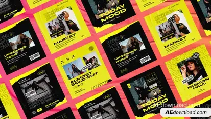 Urban Streetwear Instagram Posts Product Promo template preview