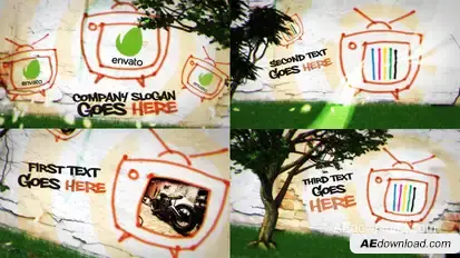 Urban TV wall Video Displays template preview