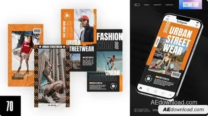 Urban Typography Stories Video Displays template preview