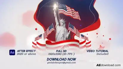 USA Independence Day Video Displays template preview