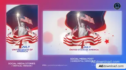 USA Independence Day Video Displays template preview