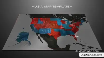 USA Map Elements template preview
