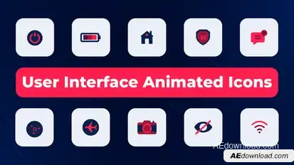 User Interface Animated Icons Elements template preview