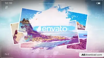 Vacation Grunge Album Video Displays template preview