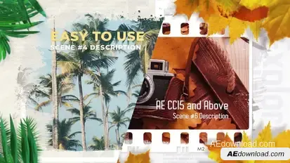 Vacation Memories Slides Video Displays template preview