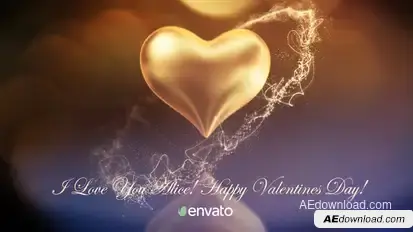 Valentine's Day Greetings Titles template preview