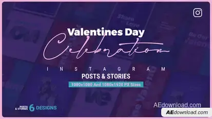 Valentine's Day Instagram Ad V112 Video Displays template preview