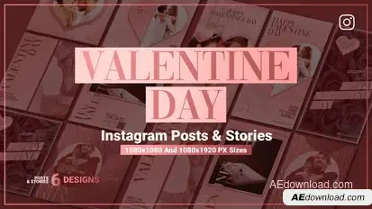 Valentine's Day Instagram Ad V92 Video Displays template preview