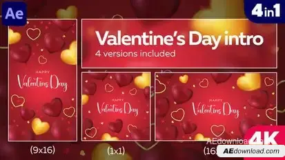 Valentine's Day Intro || Love Story Intro Openers template preview