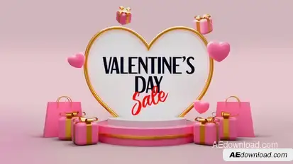 Valentine's Day Sale And Greetings Video Displays template preview