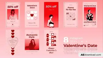 Valentine's Day Sale Instagram Stories B237 Product Promo template preview