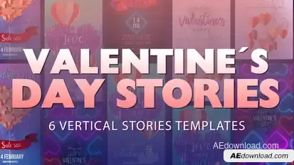 Valentine's Day Stories Openers template preview