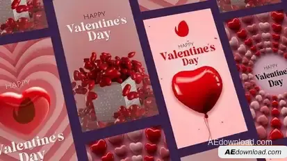 Valentine's Day Stories Openers template preview
