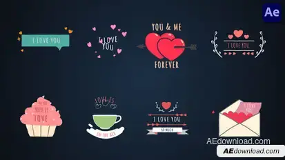 Valentine's Day titles [After Effects] Titles template preview