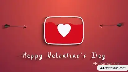 Valentine's Day (Youtube Logo) Logo Stings template preview