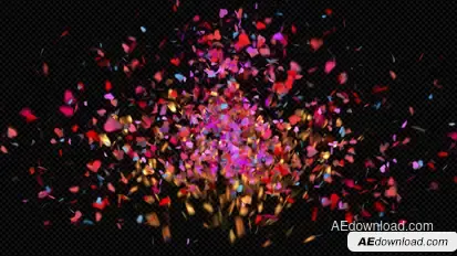 Valentine's Hearts Confetti Elements template preview