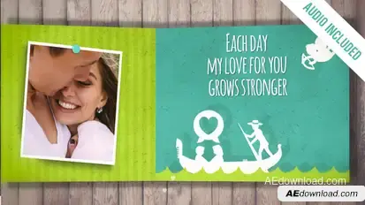 Valentine Carousel Video Displays template preview