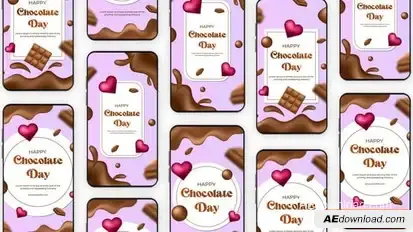 Videohive Valentine Chocolate Day Instagram Story Elements template preview