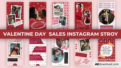 Videohive Valentine Day Sales Instagram Story Pack Openers template preview